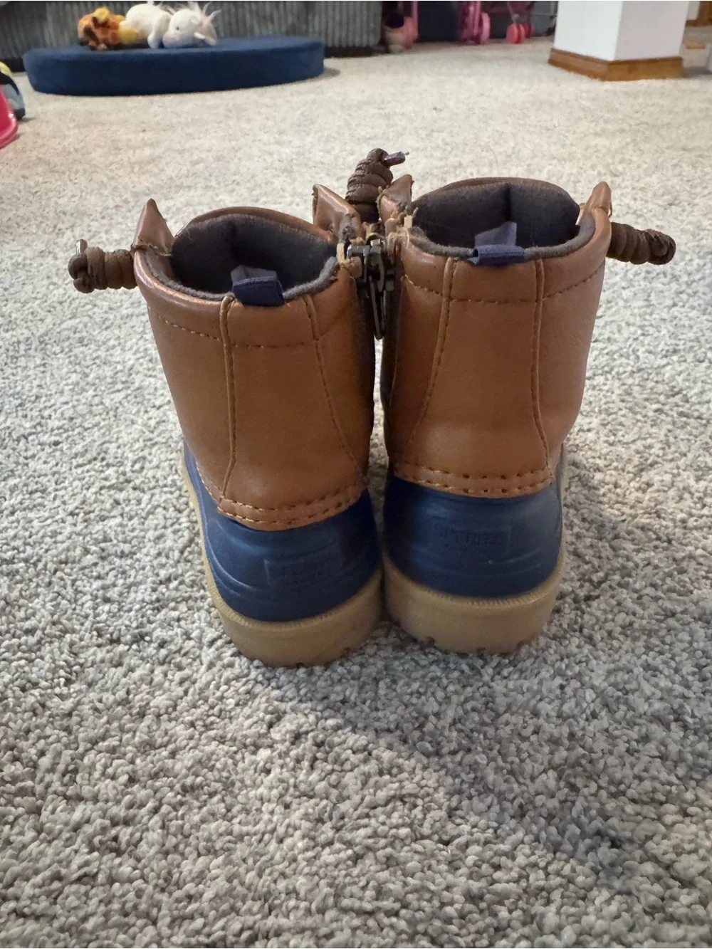 Sperry Kids Navy and Brown Waterproof Duck Boots